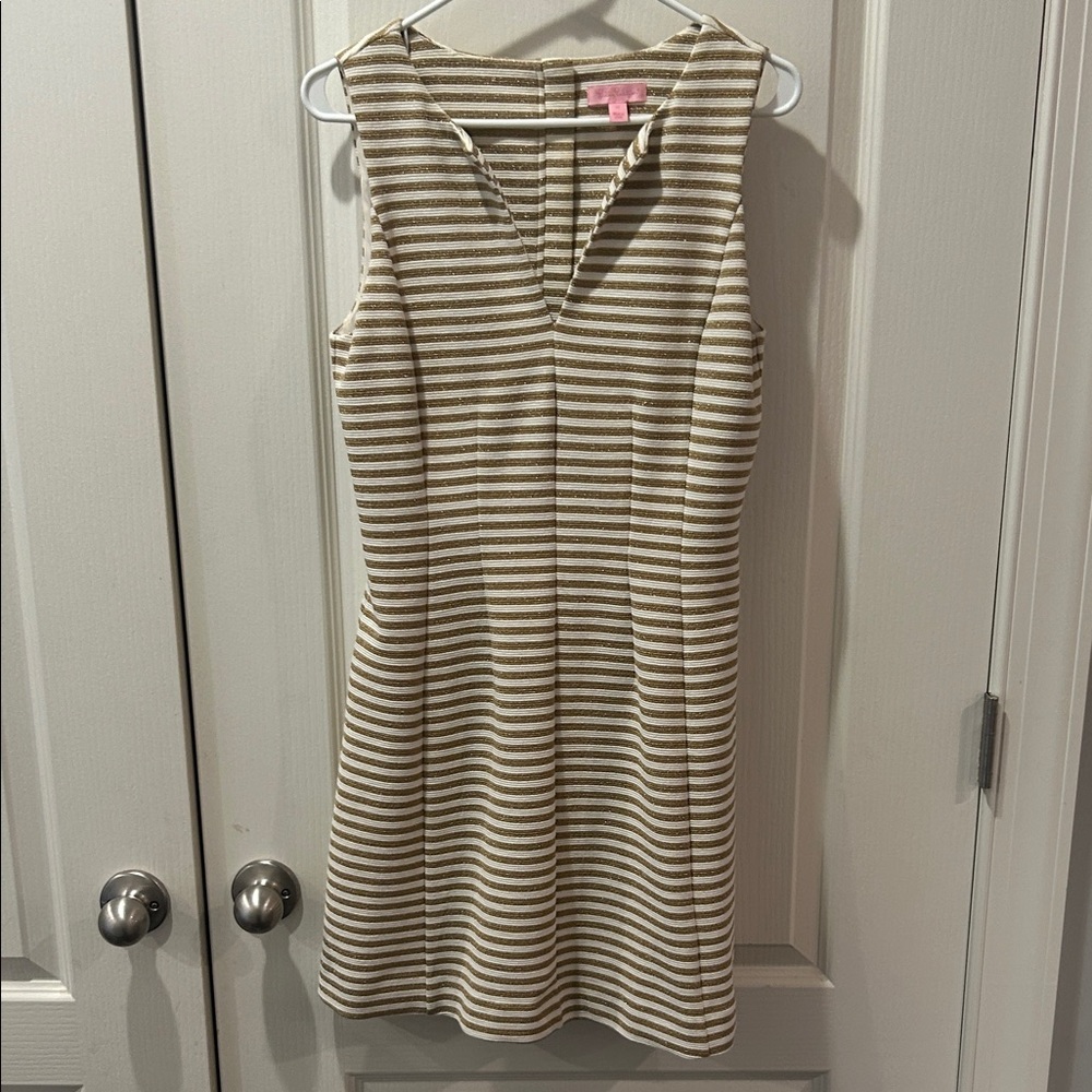 Shimmering Lilly Pulitzer A-line Party Dress - Picture 4 of 8